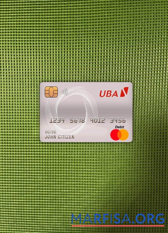 Printable Cameroon UBA bank master debit card photolook front download for verification